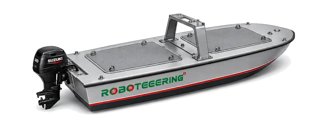 Voyager 4200 aluminum USV with 20 horsepower outboard